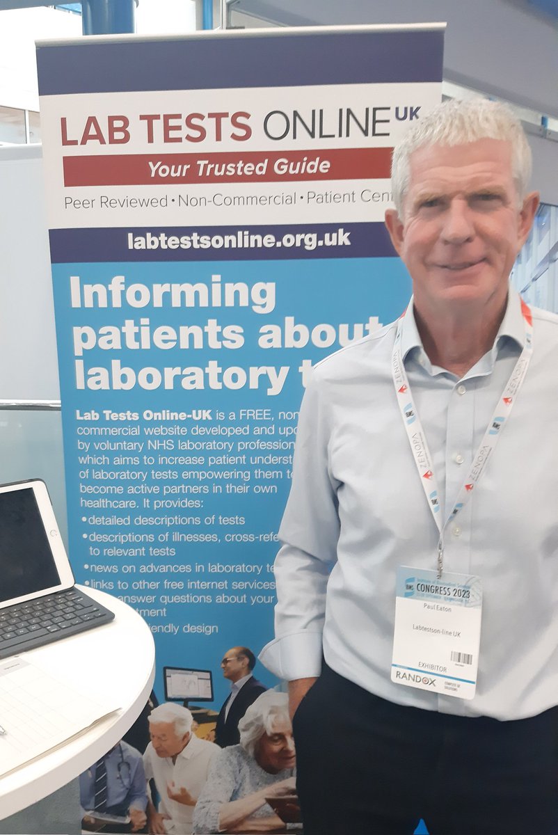 Say hello to Paul <a href="/LabTestsUK/">Lab Tests Online UK</a> in the main foyer next to the #IBMSAGM2023 <a href="/IBMScience/">IBMS #AtTheHeartOfHealthcare</a> stand. Biomedical Scientists help support LTOL