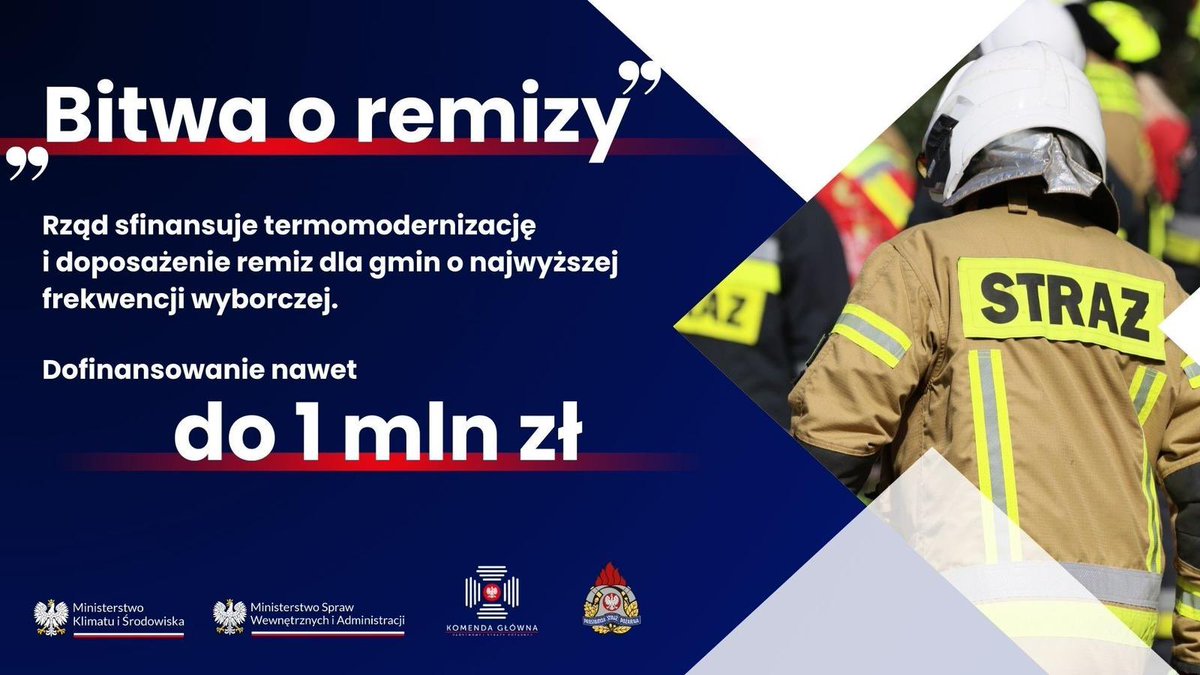 Idźmy na wybory i zawalczmy o jak najwyższą frekwencję. Przygotowaliśmy ogólnopolską akcję profrekwencyjną #BitwaORemizy.

W ostatnich latach wyposażyliśmy OSP w całej Polsce w nowoczesny sprzęt. Teraz stawiamy na unowocześnienie strażnic. Tak, aby w każdym zakątku Polski