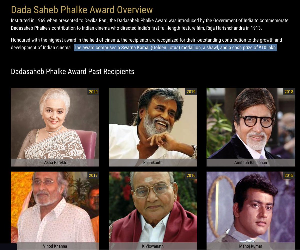 AdhesionLab's tweet image. Its strange we seem to think that &apos;Vigyan Puraskar&apos; awardees &apos;dont need&apos; a cash prize and the &apos;Dada Saheb Phalke&apos; awardees do ....they clearly &apos;need&apos; the 10 lacs 🙂