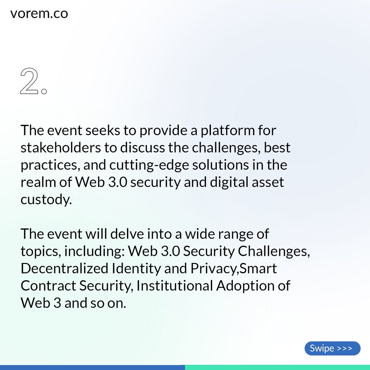 Vorem_academy's tweet photo. On today's Blockchain news, Uganda is to host web3 and digital custody conference today.
Swipe and read what is to be discussed in this conference.
Like and follow for more Blockchain update.
#Blockchaineducation
#blockchainnews
#LearnWithVorem
#blockchainafrica https://t.co/OSFpC0wRob