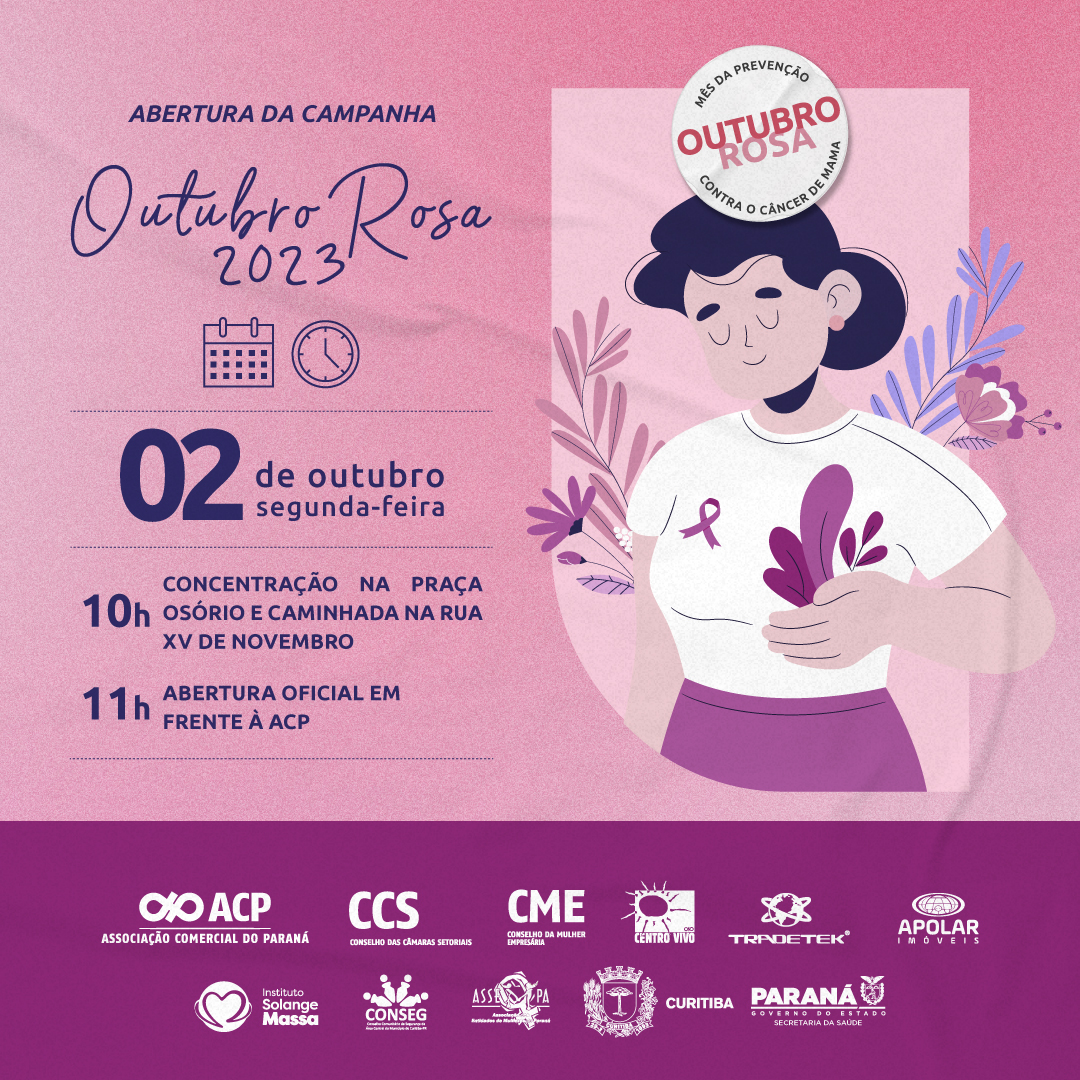 ACPDigital's tweet photo. Mais uma Campanha Outubro Rosa da ACP está chegando!

Você é nosso convidado para a caminhada e abertura oficial que acontece na próxima segunda-feira, no Centro de Curitiba.

#ACPDigital #OutubroRosa https://t.co/hSlIHVCN0L