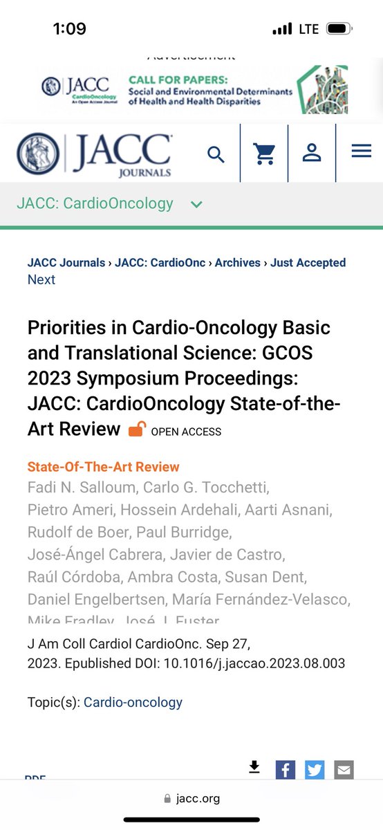 Basic and translational research symposium at GCOS 2023. Check out the same day publication in JACC CO ⁦@ICOSociety⁩ ⁦@JACCJournals⁩