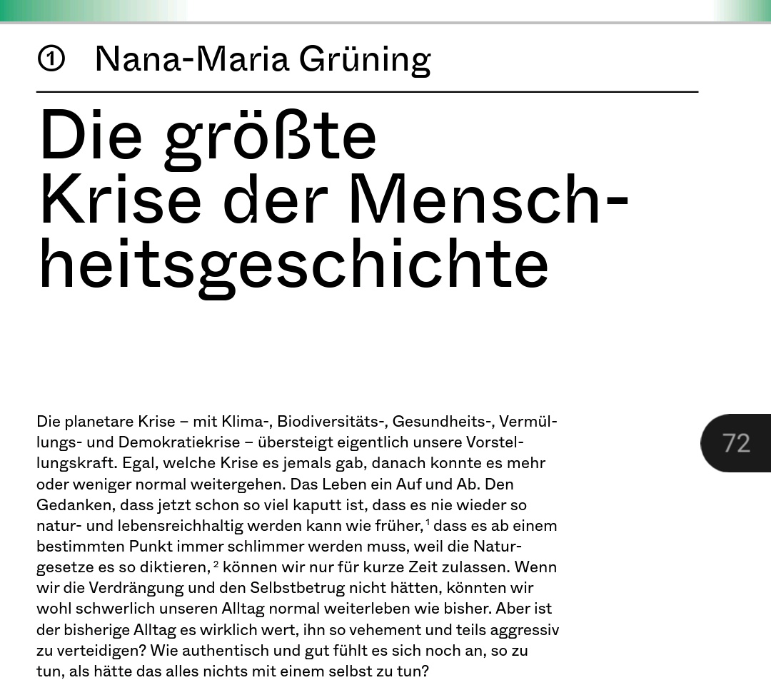 "Es muss sich sehr viel, sehr, sehr schnell ändern, damit wir einen globalen Kontrollverlust noch abwenden können. Ab jetzt sprechen wir nicht mehr von Klimaschutz, sondern von Menschen- und Katastrophenschutz", schreibt @NanaMGruening .