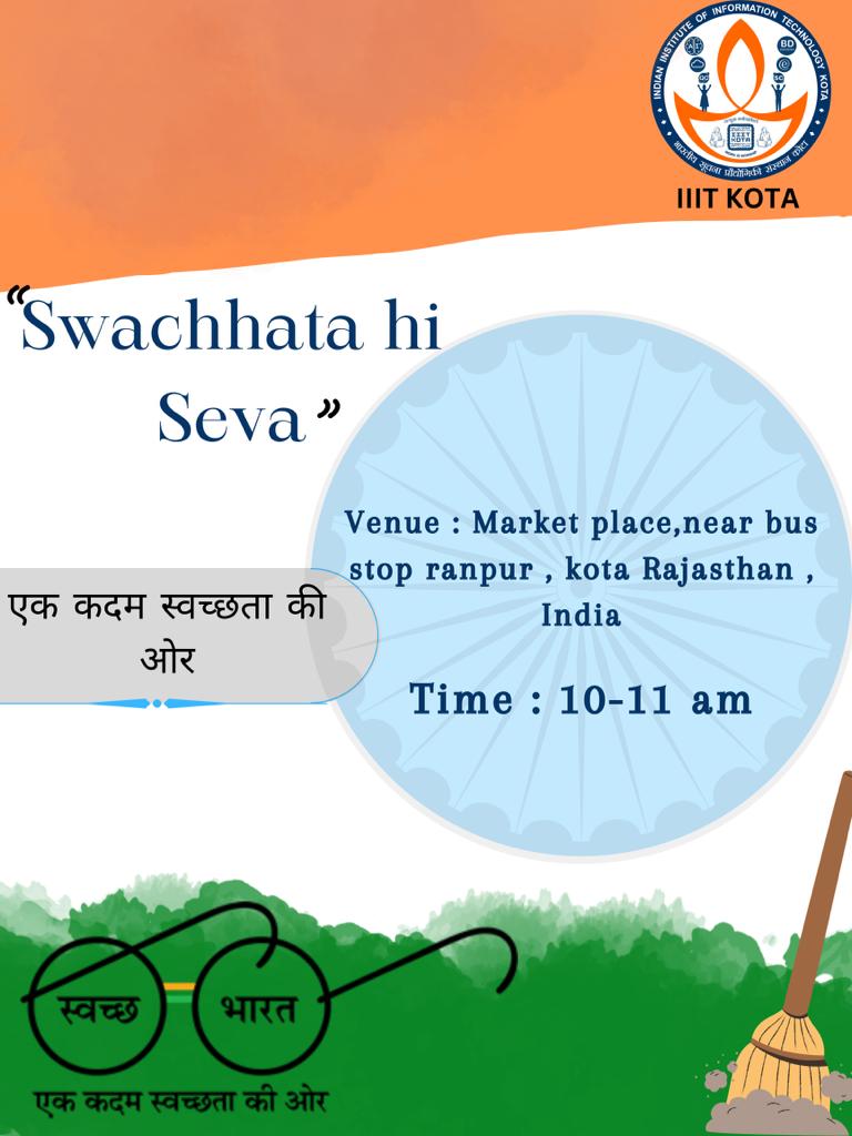 IIITKotaOffice's tweet photo. The Indian Institute of Information Technology Kota is participating in "Swachhata Hi Sewa" Campaign 3.0 at the Market Place, near to the Ranpur Bus stop in Kota, Rajasthan, India.  #SwachhBharat  #SwachhataHiSewa 
 @SwachhBharatGov  @swachhbharat https://t.co/rFP0bJhacj
