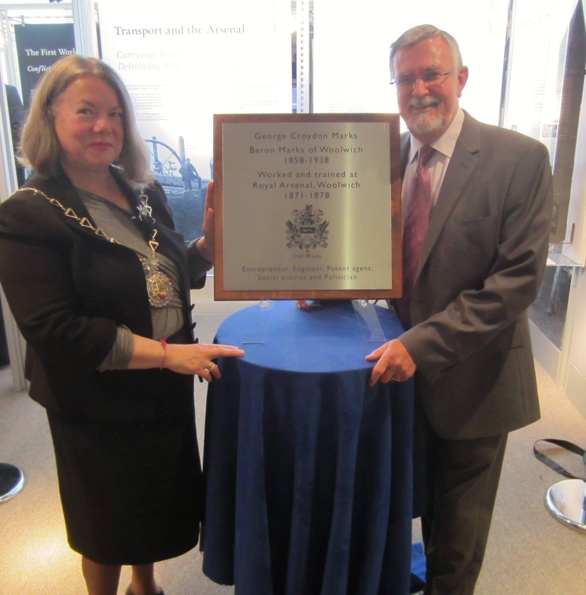 JohnEAustin's tweet image. 10 years ago and the unveiling of a plaque to commemorate Lord Marks of Woolwich, engineer, entrepreneur, patent agent, social activist and politician. Trained and worked at #royalarsenal @Royal_Greenwich sadly largely forgotten