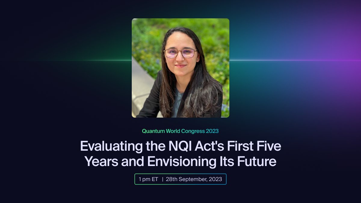 Strangeworks ® (@strangeworks) on Twitter photo Are you at #QuantumWorldCongress? Join our own <a href="/IdaliaFriedson/">Idalia Friedson</a> at 1pm ET for the panel discussion on "Evaluating the NQI Act's First Five Years and Envisioning Its Future" ⚛️➡️ bit.ly/3LDshu3 #QWC2023 #NationalQuantumInitiative Are you at #QuantumWorldCongress? Join our own <a href="/IdaliaFriedson/">Idalia Friedson</a> at 1pm ET for the panel discussion on "Evaluating the NQI Act's First Five Years and Envisioning Its Future" ⚛️➡️ bit.ly/3LDshu3 #QWC2023 #NationalQuantumInitiative