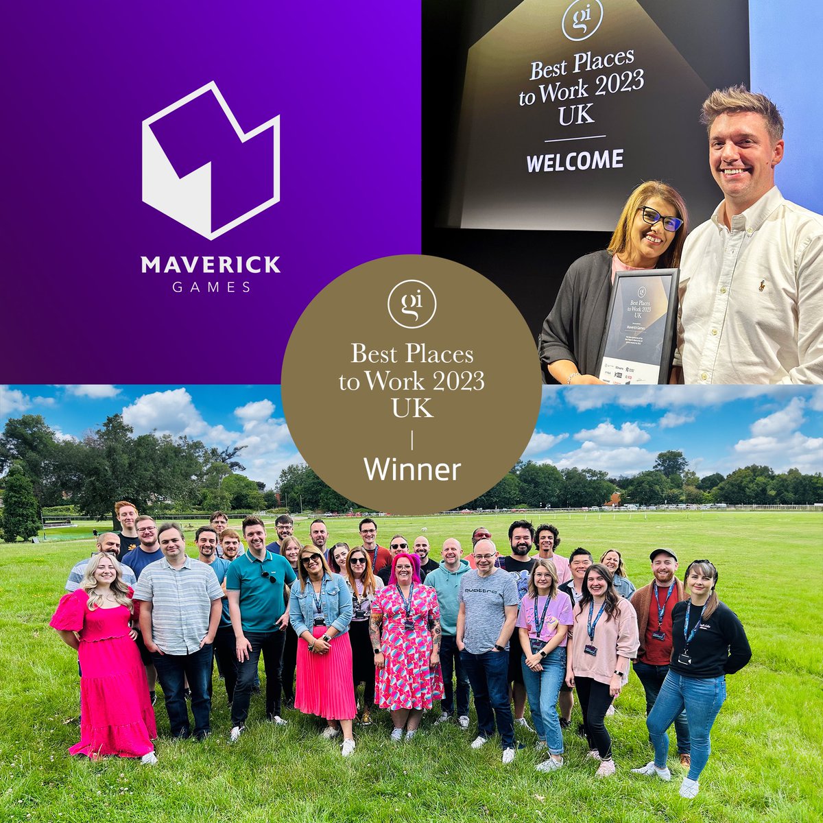 🎉🥂💜👾 Thanks Team Maverick for being the very best colleagues, and ensuring everyone can bring their whole self to our very special studio!  
 
Thank you to everyone at #GamesIndustryBiz for orchestrating this amazing event! 

#ThisIsMaverickGames #GiBiz #BestPlacestoWork2023