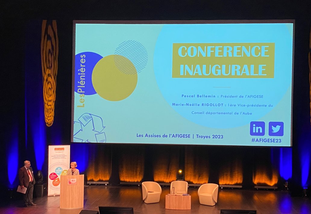 🚀Ouverture des Assises de l'<a href="/AFIGESE/">AFIGESE</a> par Pascal BELLEMIN, Président de l'AFIGESE et Marie-Noëlle RIGOLLOT, 1ère Vice-présidente du Conseil Départemental de l'Aube.
#collter #AFIGESE23