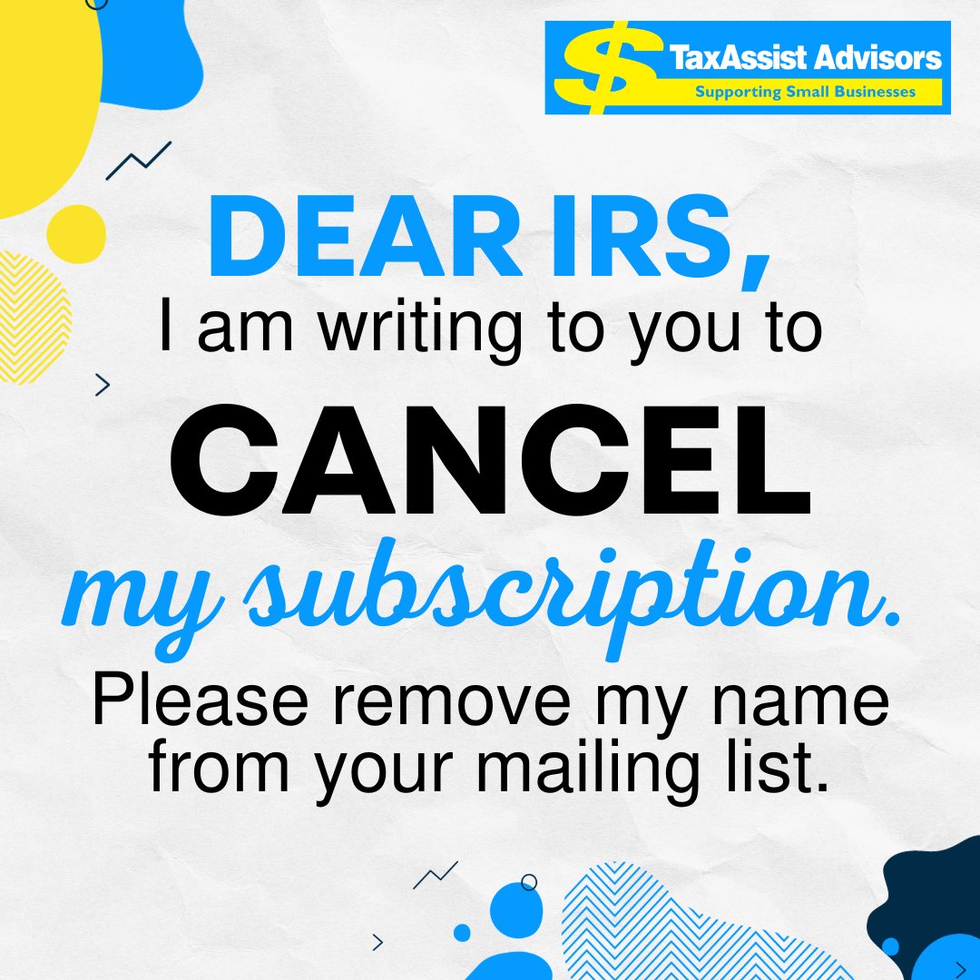 BLTAdvisors's tweet image. Dear IRS,

I&apos;m sending you a breakup letter. It&apos;s not me, it&apos;s you. 💔😂

#TaxHumor
#TaxTime
#IRS
#wednesdayhumor
#taxationistheft
#Taxadvisor
