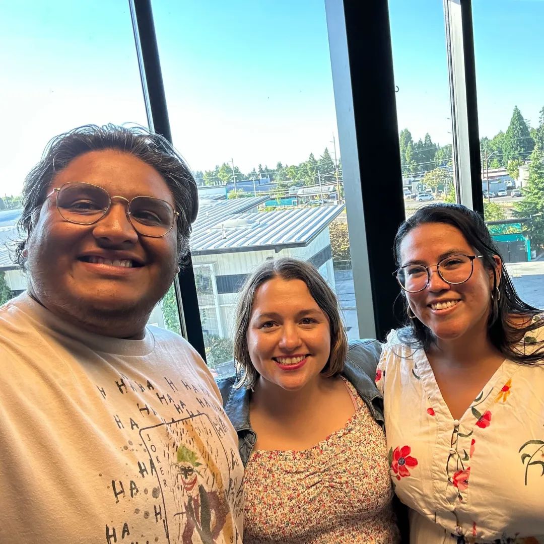 Lil #throwback to when all 3 OJTA staff got together ✨in person✨ to celebrate the passing of the Climate Resilience Package. We are a small but plucky team of people passionate about #climatejustice, & we have a pretty good track record 💥 #ORClimateAction #orpol #orleg