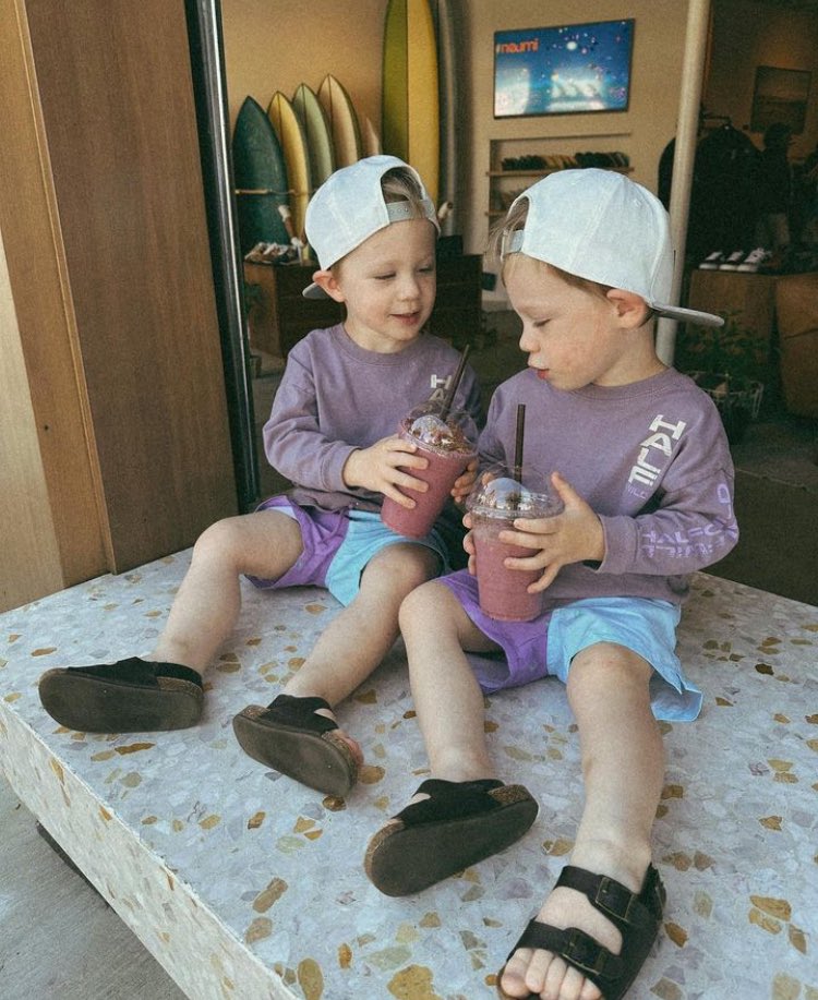 The boys INSISTED they needed their own smoothies this morning.
I guess the days of sharing are over