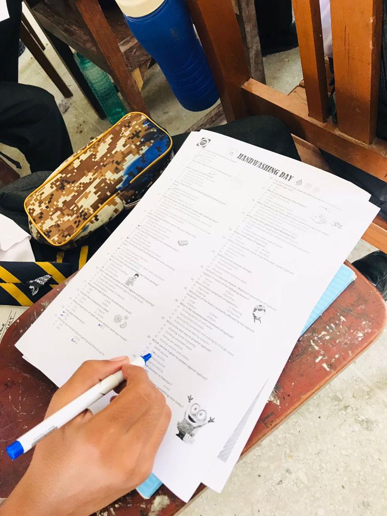 VJsmu's tweet photo. VFAHT-JSMU held the Hand Hygiene and Typhoid Campaign at FG Boys School on 26th September.  The audience was 6th-grade students and they learned about these topics with great enthusiasm! https://t.co/KS12pFbZtg