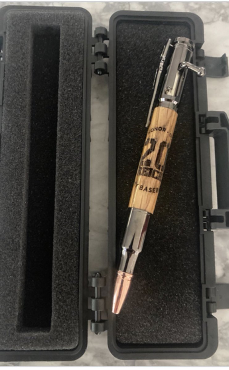 army.baseball.family (@infoarmybaseba1) on Twitter photo The Army Baseball Family Association would like to thank the West Point Spouse’s Club for the beautiful pen donation. The pen is made of wood from a Jack Daniel’s Whiskey Barrel and Bullet Casing and has the Stephen Reich 20 logo on it. Thank you for supporting <a href="/ArmyWP_Baseball/">Army Baseball</a> ! The Army Baseball Family Association would like to thank the West Point Spouse’s Club for the beautiful pen donation. The pen is made of wood from a Jack Daniel’s Whiskey Barrel and Bullet Casing and has the Stephen Reich 20 logo on it. Thank you for supporting <a href="/ArmyWP_Baseball/">Army Baseball</a> !