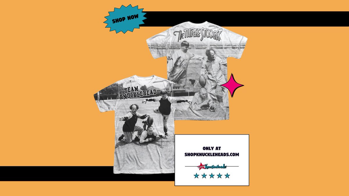🏈 Play for the best team: Team Knucklehead! 🏈

Only at ShopKnuckleheads.com!

#thethreestooges #shopknuckleheads #footballseason #teamknucklehead #tshirt