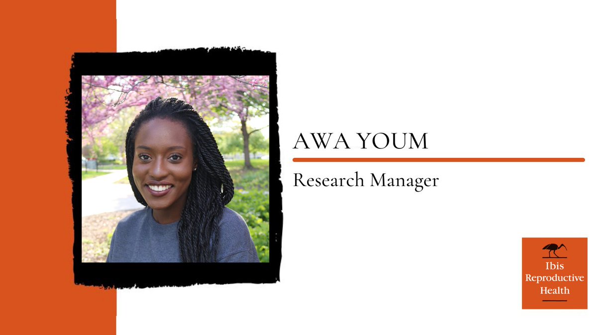 We're happy to introduce our new Research Manager: Awa Youm! Awa will support research on the use of misoprostol-only medication abortion regimens and the SRH needs and experiences of transgender and nonbinary people. Welcome, Awa! ow.ly/FKvj50PQeYm

#BeAnIbis