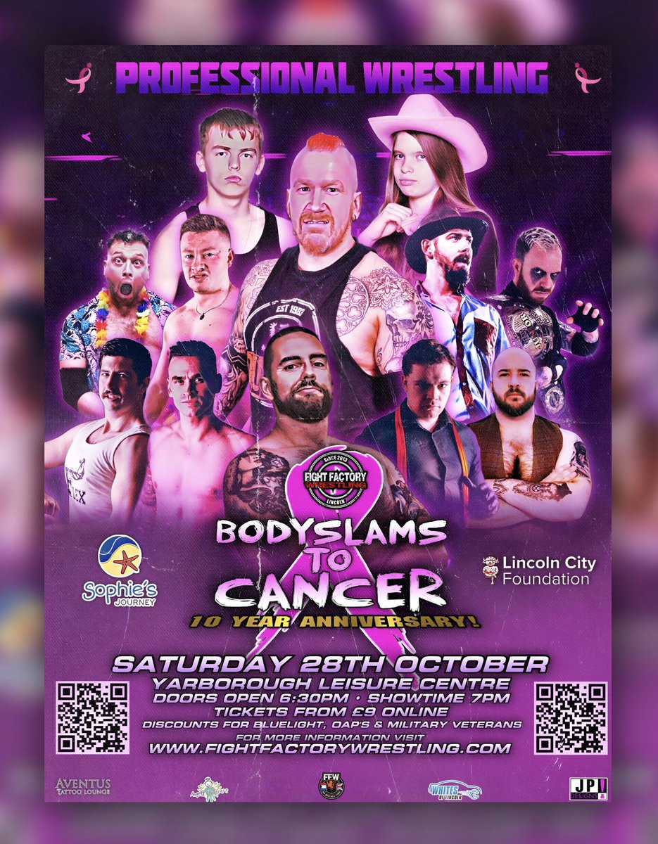 Bodyslams to Cancer October 28th … tickets available from fightfactorywrestling.com