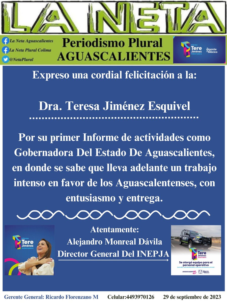 NetaPlural's tweet photo. ✅ La Neta Aguascalientes
@AlexMonreal 
@TereJimenezE https://t.co/R2KSkvOPnp