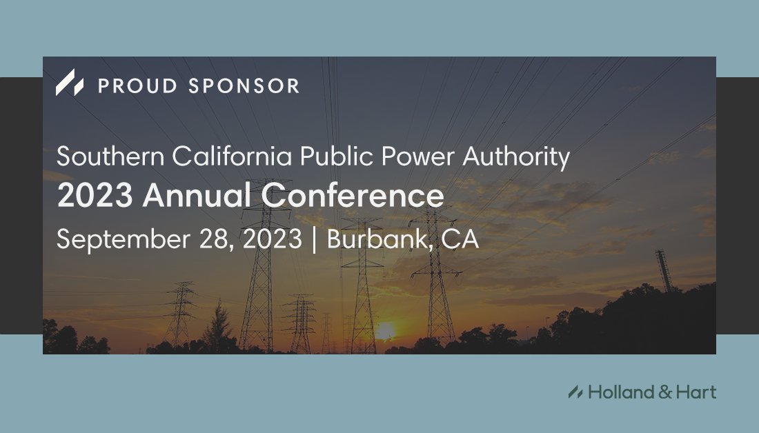 HollandHart's tweet image. Holland &amp;amp; Hart attorneys Leslie Boyle, Stephanie Edinger, and Ashley Wald look forward to catching up with @SCPPA_Official and its members tomorrow at the 2023 SCPPA Annual Conference! See you there!

#PublicUtilities #ElectricRates #SCPPA