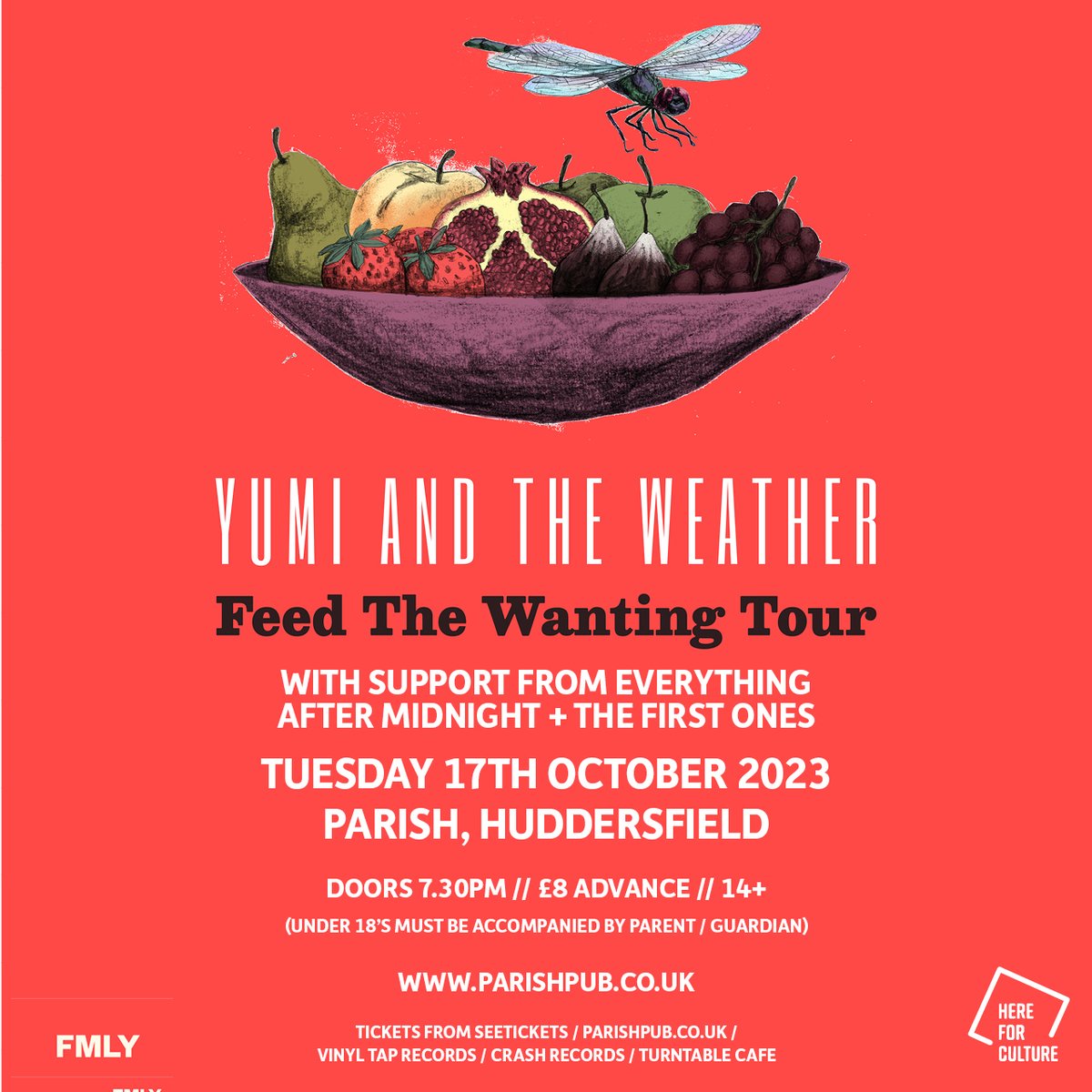Parish (@parishhudd) on Twitter photo We're thrilled to announce that <a href="/_yatw/">Yumi And The Weather</a> will now be joined by <a href="/EAM_Band/">Everything After Midnight</a> and <a href="/The1stOnes/">The First Ones</a>
Here's your ticket link: parishpub.co.uk/gigs/487
#postrock #shoegaze #indie #indierock #indieshows #huddersfield #whatsonhuddersfield We're thrilled to announce that <a href="/_yatw/">Yumi And The Weather</a> will now be joined by <a href="/EAM_Band/">Everything After Midnight</a> and <a href="/The1stOnes/">The First Ones</a>
Here's your ticket link: parishpub.co.uk/gigs/487
#postrock #shoegaze #indie #indierock #indieshows #huddersfield #whatsonhuddersfield