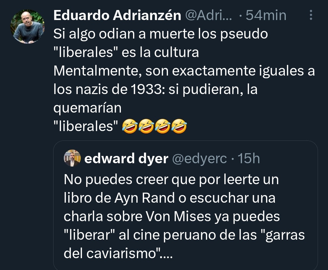 Liberfach0's tweet image. Eduardo Adrianzen, uno de los mayores detractores de la ley del cine de Adriana Tudela, entre el 2017 y 2021 ganó S/. 935 MIL, para sus "proyectos de cine". ¿Ahora entienden porqué éste parasito nos llama nazis a los que estamos en contra de seguir manteniendolo?
