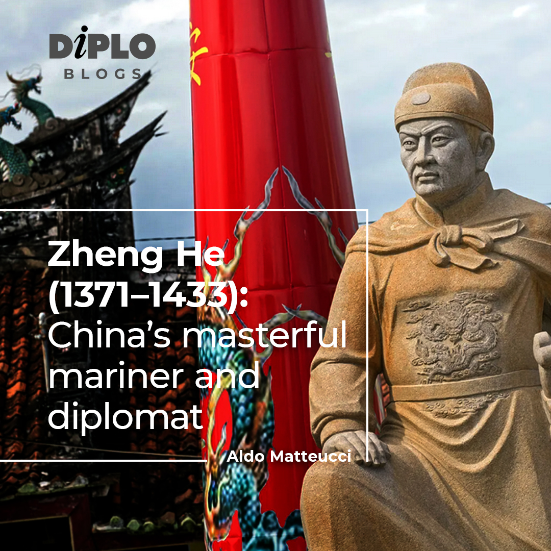 DiplomacyEdu's tweet photo. 🇨🇳 🌊 Admiral Zheng He's fleet of 250 ships left an enduring mark on China's trade, diplomacy, and wealth. Uncover the secrets of this 14th-century genius in Aldo Matteucci's latest blog post: https://t.co/WcfOacxcbH

#DiploFaculty #Revisit #Blog #ZhengHe #Diplomacy #China #ConfucianBureaucracy #ChinaFleet #MingDinasty