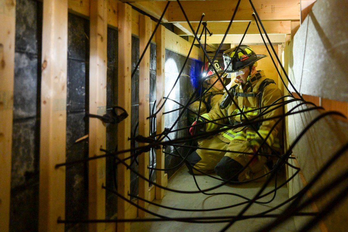 USAFReserve's tweet photo. Base firefighters at Youngstown Air Reserve Base spent a couple of months researching, designing, building and testing a confined space navigation obstacle course replicating environments they may encounter in structures during emergency responses. #ReserveReady #ReserveTransform https://t.co/uB8cGcfOBS