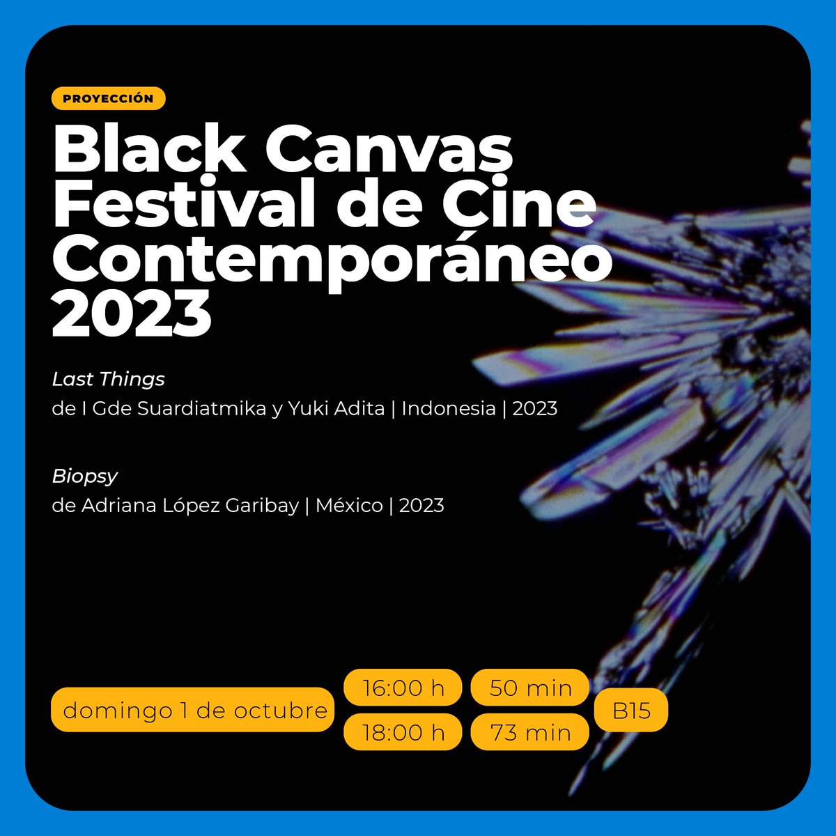 amoresslvdr's tweet photo. este fin de semana en el Cine Más Allá del @CCDmx  recibimos a los colegas de @BlackCanvas_FCC con invitadas de verdadero lujo que incluyen a Deborah Stratman y Jodie Mack !!!!! – súper oportunidad para platicar con dos grandes cineastas de la vanguardia estadounidense actual https://t.co/w8uzTLFntM