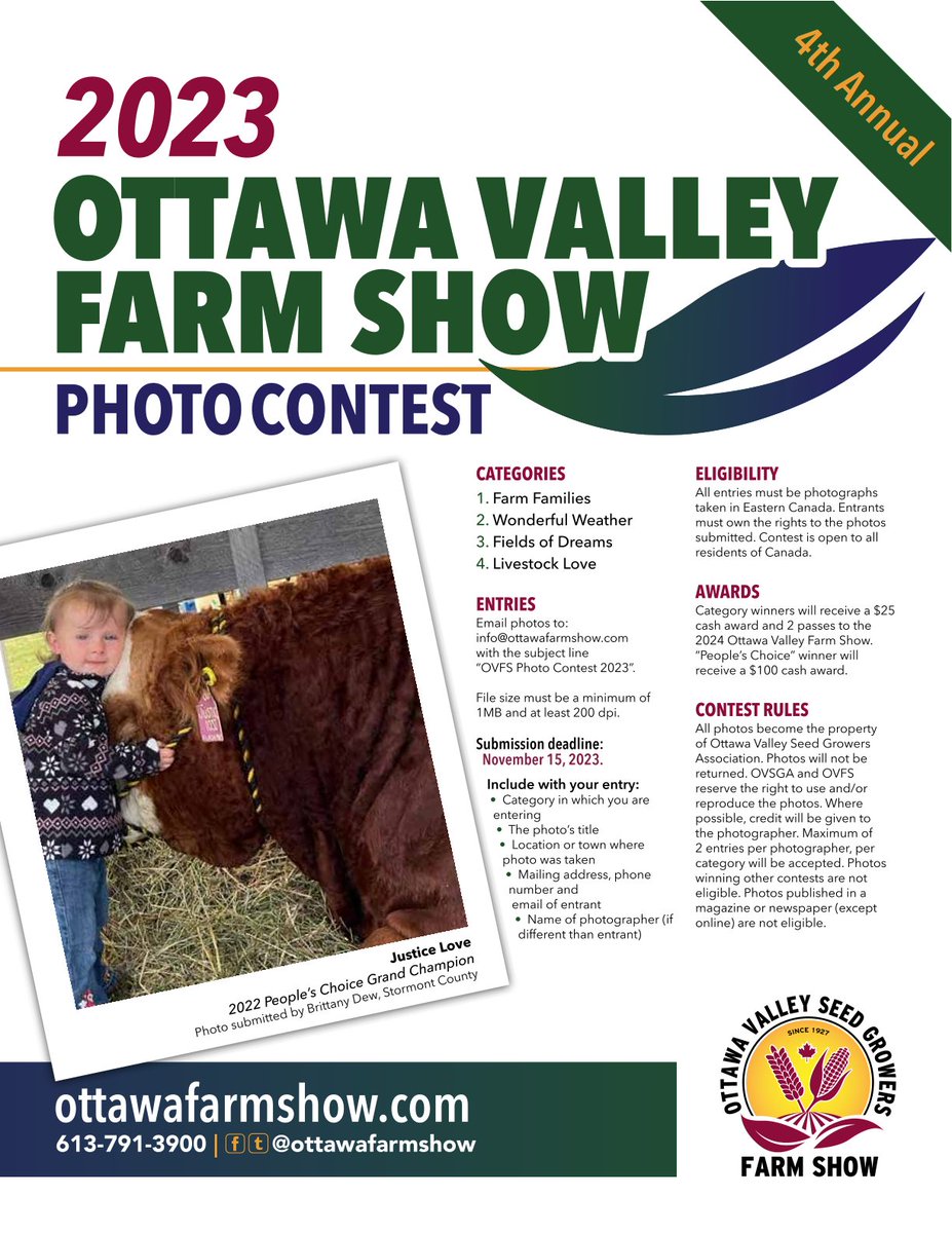 It's photo contest time! Show us the beauty of your ag ... classes are Farm Families, Wonderful Weather, Fields of Dreams and Livestock Love ... can't wait to see your photos! #OVSGA #AgintheEast