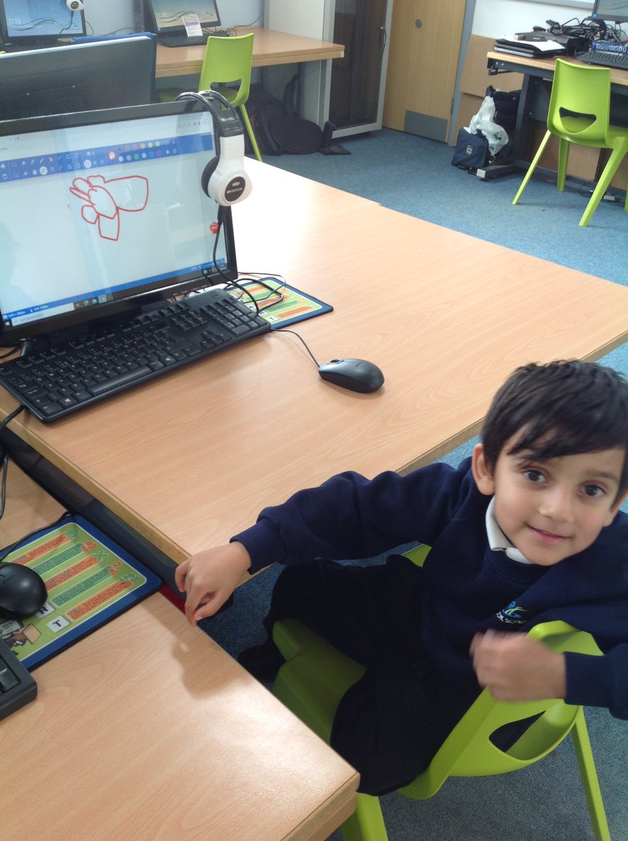 GBS_Grasshopper's tweet photo. 1/3 Year 1 Grasshoppers have been practising their mouse skills to day in Computing. They used a paint program to draw flowers and did a fantastic job! #gbs4computing @GilesBrookSCH https://t.co/B1M0JGKA1e