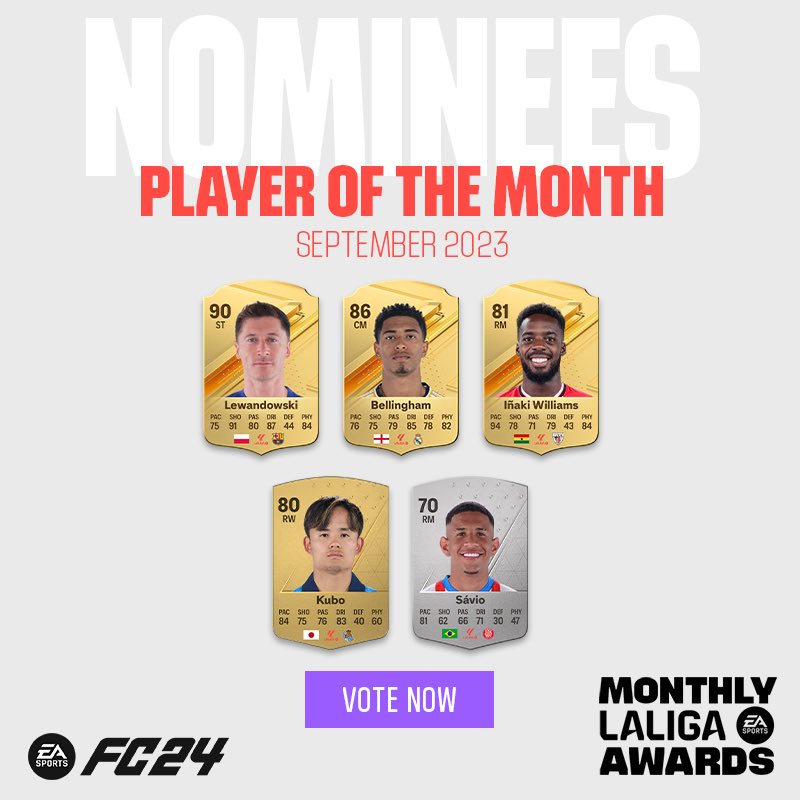 EafcTradingTop1's tweet photo. Laliga POTM votes are live! https://t.co/JnKor7wmzW