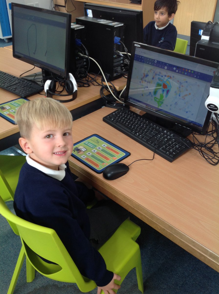 GBS_Grasshopper's tweet photo. 2/3 Year 1 Grasshoppers have been practising their mouse skills to day in Computing. They used a paint program to draw flowers and did a fantastic job! #gbs4computing
@GilesBrookSCH https://t.co/aKxBxE6qDx