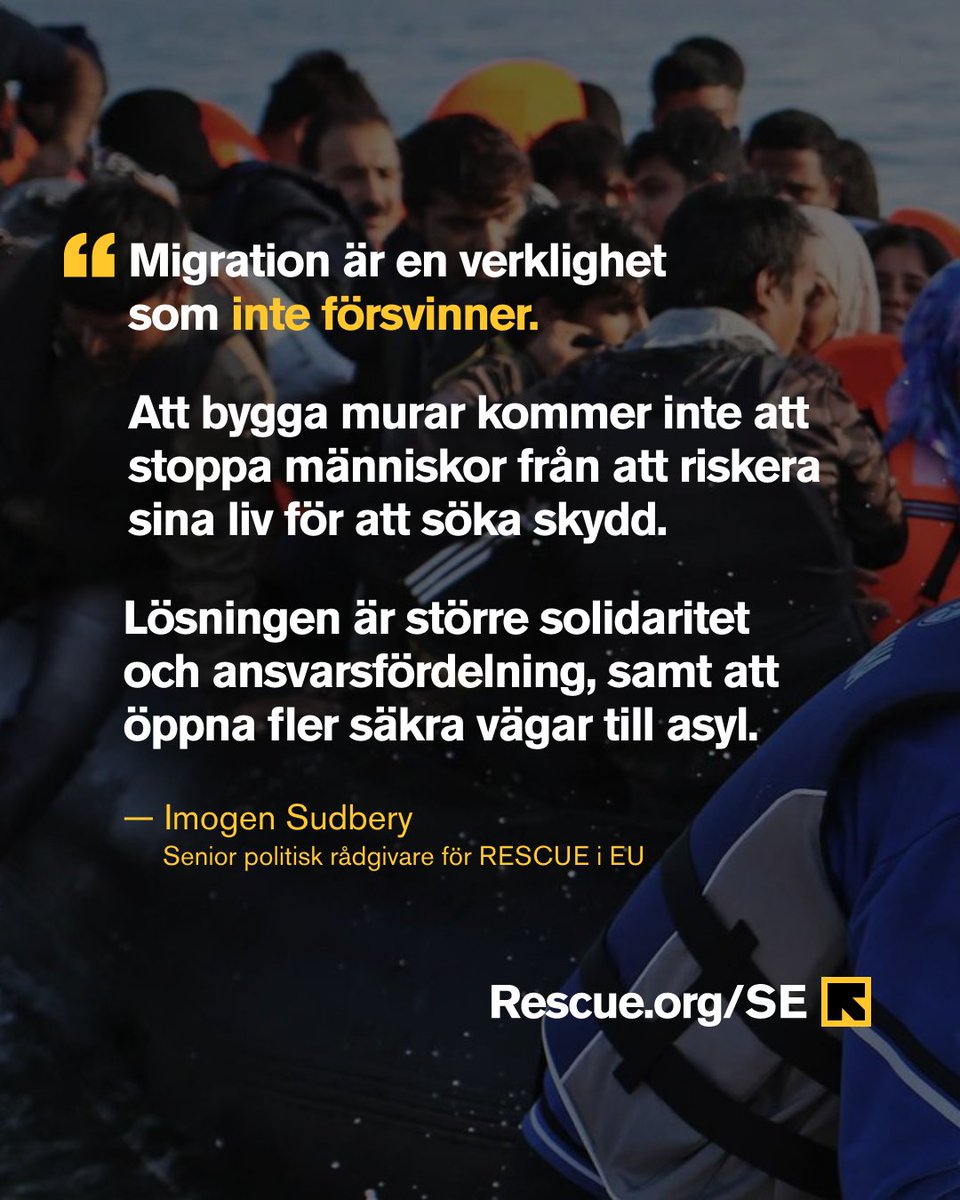 RESCUE_SE's tweet image. "Detta är inte ett kapacitetsproblem, det handlar om politisk vilja," säger Imogen Sudbery. 

Det finns bättre och solidariska lösningar för att EU ska kunna skapa en human och hållbar asyl- och migrationspolitik.

 PM 👉 bit.ly/3PJWkTg

#Flyktingar #Solidaritet #EU