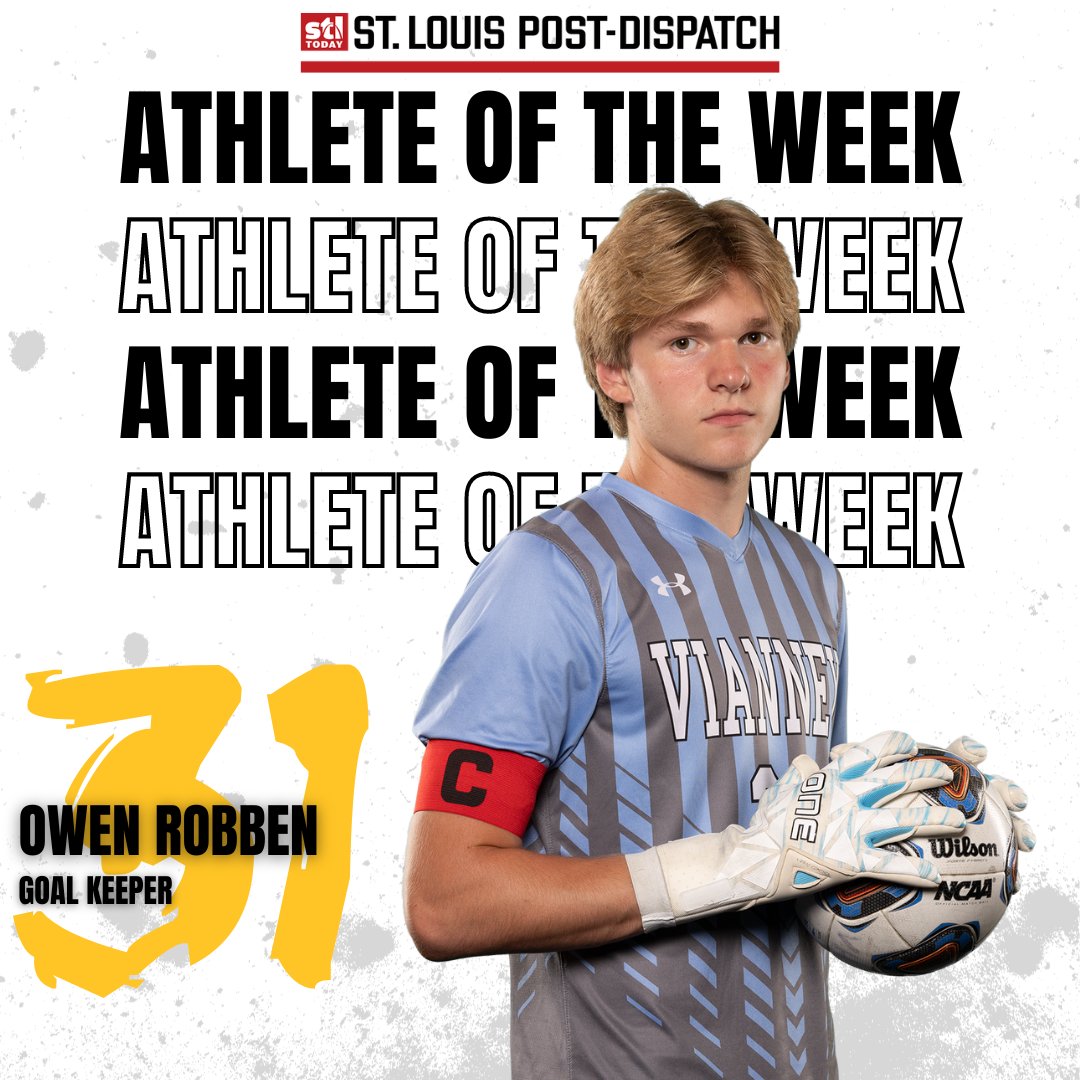 Congratulations Owen Robben '24 who was recognized as one of <a href="/STLhssports/">STLhighschoolsports</a> Athletes of the Week. Owen had game saving saves against MCC rival Chaminade this week: 1 PK in regular time, 1 in overtime, and 2 in shoot outs. tinyurl.com/ynv9r39m #beagriffin