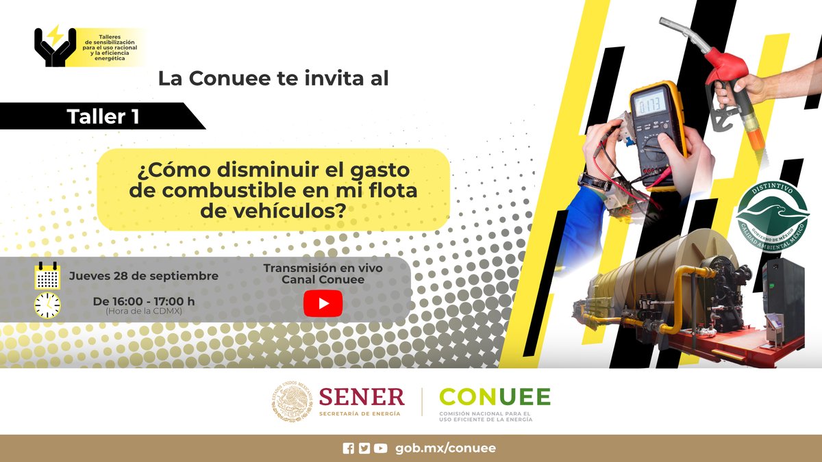 PymesConuee's tweet photo. ¿Y tú, ya te registraste?
Descubre cómo optimizar el rendimiento de tu flota y reducir el gasto de combustible ⛽️en nuestro Taller Online.
Regístrate ahora. https://t.co/NMU4rsUNE4
#FlotasVehiculares #EficienciaDeCombustible #PyMECompetitiva https://t.co/C7lQLj5t0p