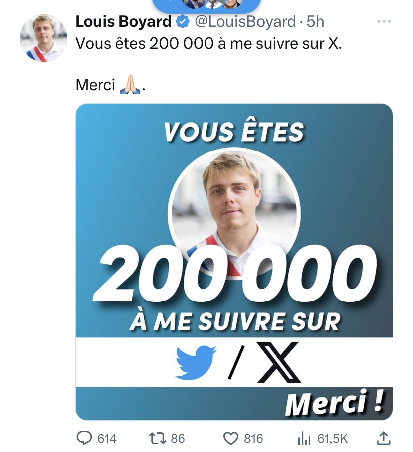 David_vanH's tweet image. Les gars, vous êtes 45000 à me suivre. C’est sympa déjà, +20 000 en 1 mois.
C’est sympa… merci à tous.
Mais je vois y’en a 200 000 qui suivent ce député qui ne s’est même pas déclaré pour la destitution.
Et donc… c’est pas que je suis jaloux mais je me demande :
Y’en a que…