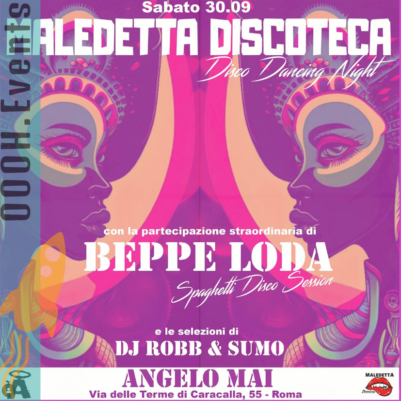 OOOH_Events's tweet photo. Il 30 settembre Maledetta Discoteca all'Angelo Mai!
Special Guest Beppe Loda! Che fai non vieni?
Prendi subito il biglietto
https://t.co/jvklc1wE7B
#OOOHEvents #angelomai #maledettadiscoteca #spaghettidisco https://t.co/baztrYqrtL