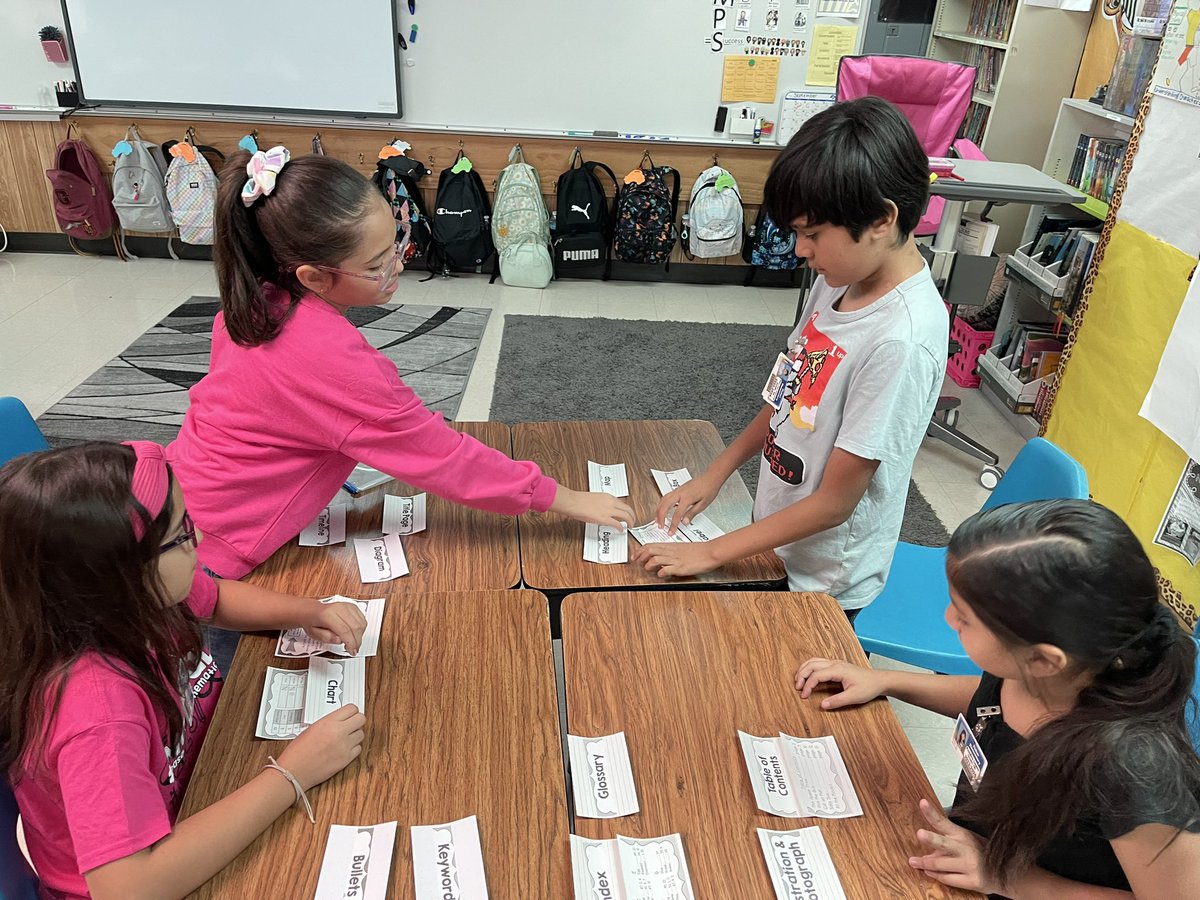 llipsey5's tweet photo. My students have been learning all about text features. I am so proud of them! #FisherTigers #FisherES #PISDLAR https://t.co/ggxBL9Hp0Q