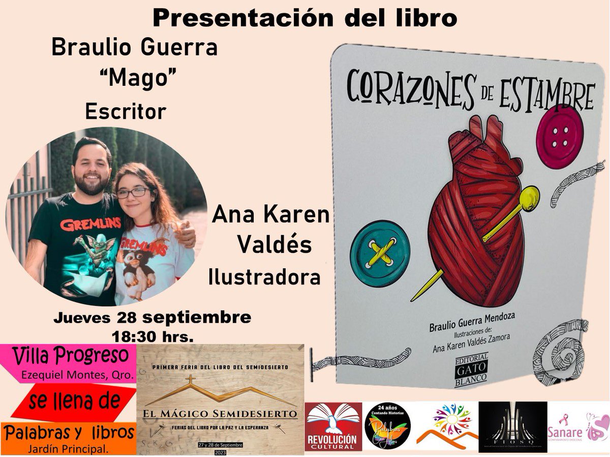 BraulioMago's tweet photo. Si mañana andan o conocen a alguien en Ezequiel Montes, no olviden asistir en familia a la  presentación de Corazones de Estambre por allá. https://t.co/iRvPJOGi6b