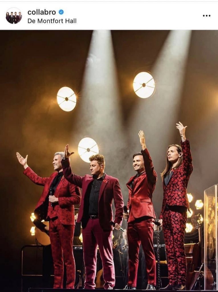 _justjennie's tweet image. So amazing that Collabro used the photo from when they were in Leicester in 2021 ❤️ Happy collaborator right here ❤️ #Collabro