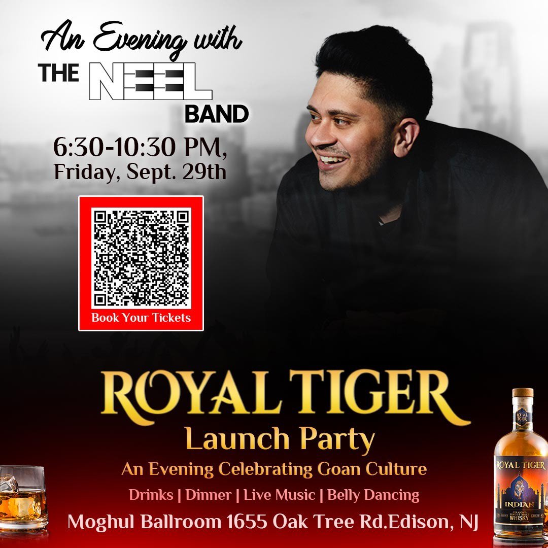 Spice up your Friday with an evening with The NEEL Band 💥

Royal Tiger Whiskey Launch Party at the Moghul Ballroom (previously Mirage) 1655 Oak Tree Rd # 150, Edison, New Jersey!  😍

bit.ly/NEELRoyalTiger

See y’all there! 💙

#livemusic #liveperformance #bellydancing #events