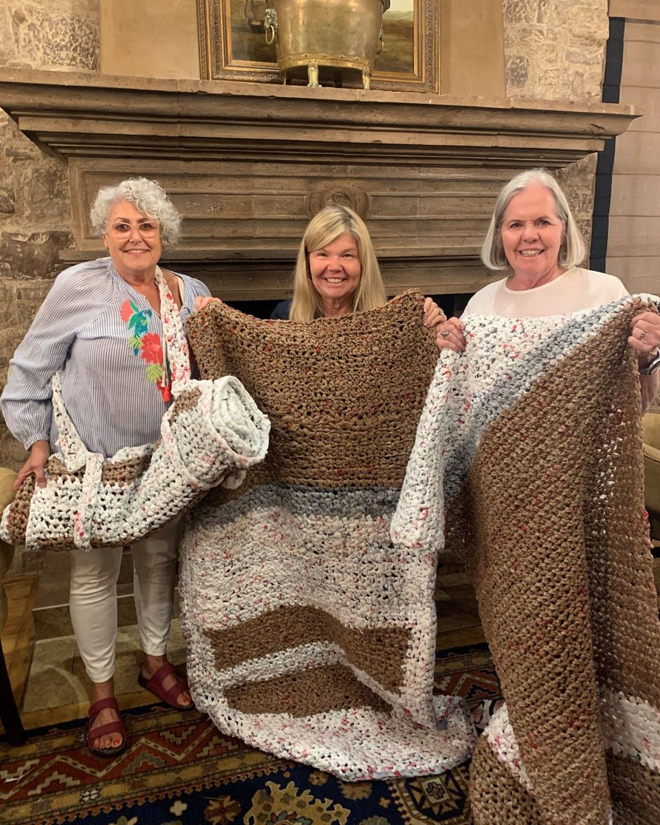 Looks like all grocery bags are reusable! These gals have had a busy summer creating sleeping mats for homeless seniors right here in the Valley!
#LifeatSuperstition #bethegood
