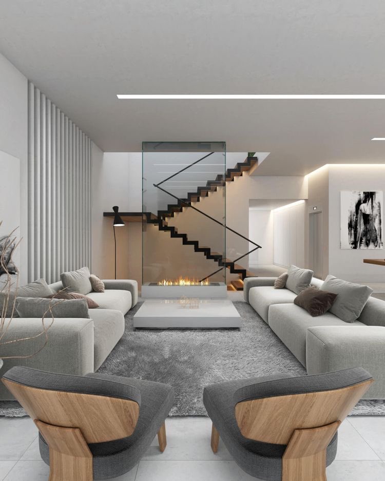 Modern loft apartment.