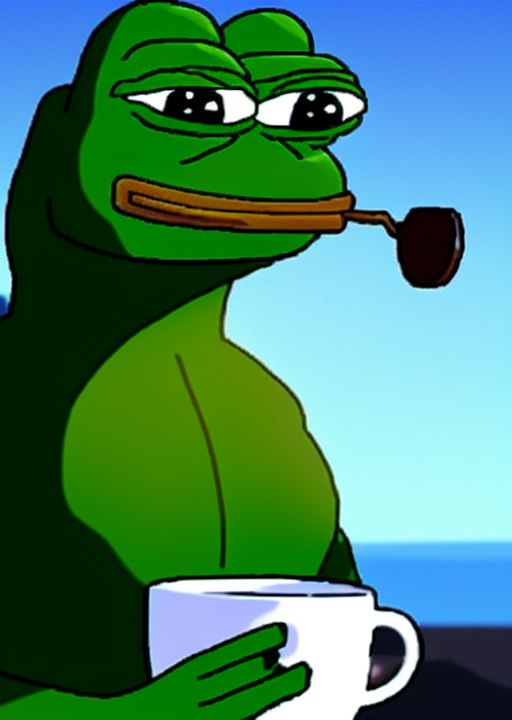 a splash of sea, a sip of coffee, and a puff of contemplation 🐸☕️🌊