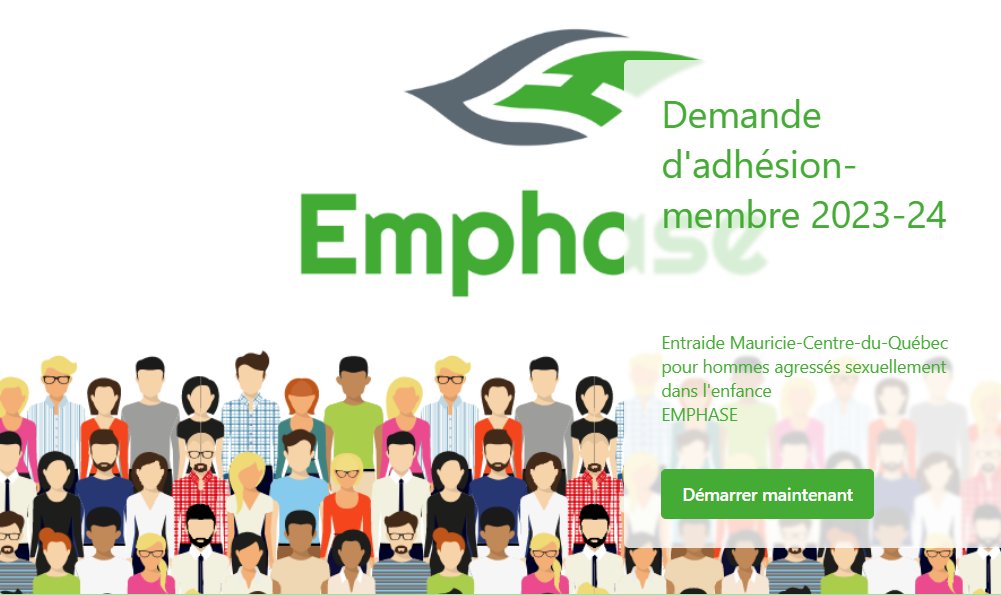 emphasemcq's tweet photo. Pourquoi devenir un membre ᴇᴍᴘʜᴀsᴇ ? Pour bénéficier d'un coût avantageux sur les formations, les journées de co-développement, priorité à la participation aux activités et à la réception de notre infolettre. L'inscription est gratuite : https://t.co/oyrfQiT8Pa https://t.co/CqBSl90Msr