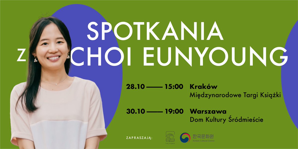 "Uśmiech Shoko" Choi Eunyoung (tłum. Marta Niewiadomska) już zamówiony? jeśli nie, to szybko dodawajcie go do koszyka, bo w październiku odwiedzi nas autorka 🌺 Choi spotkacie najpierw w Krakowie, a następnie w Warszawie, poniżej wszystkie informacje: