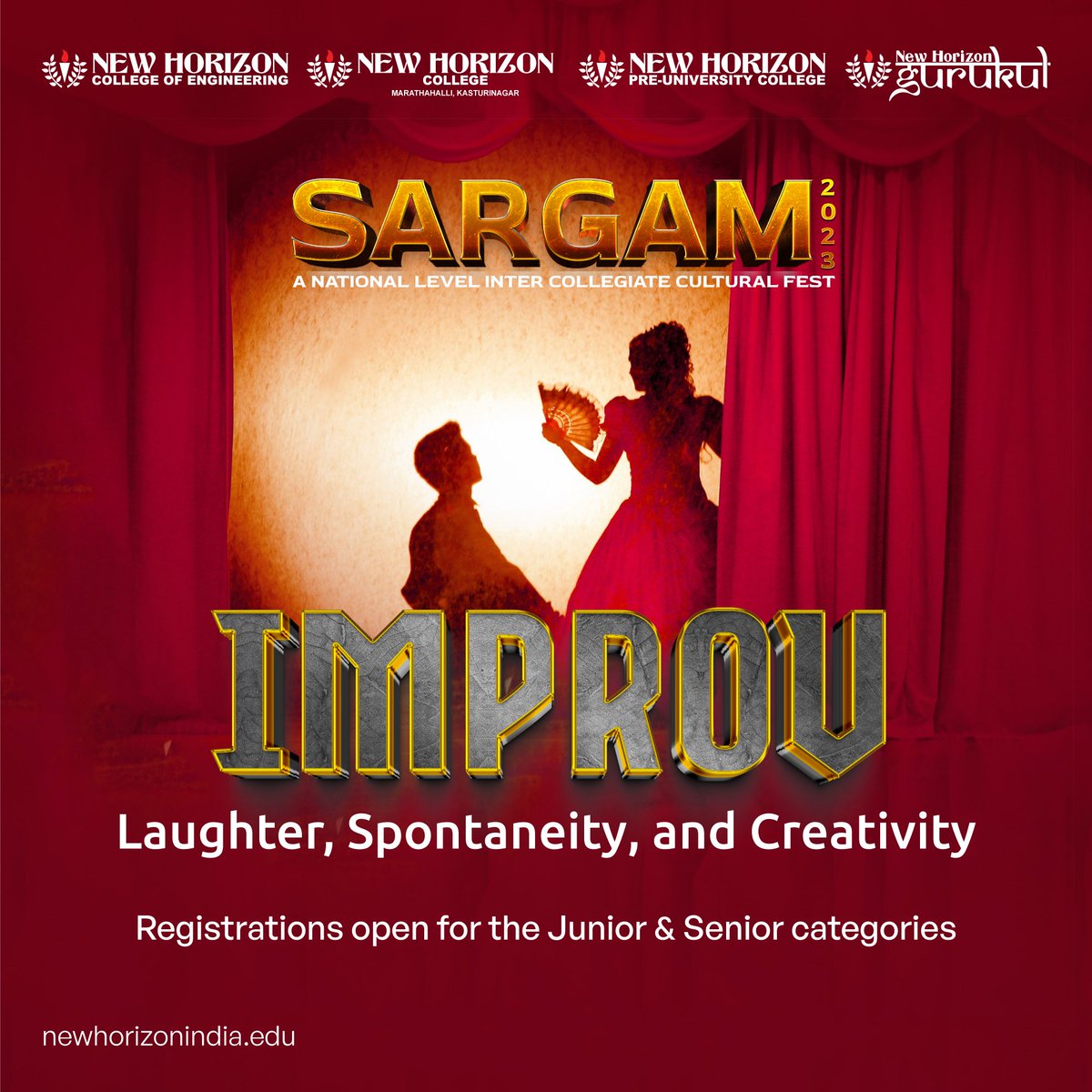 NHGurukul's tweet photo. Get ready for some spontaneous performances created spontaneously for both the senior and junior categories. Check out the brochure for registration procedures and join the fun! Registrations are open now! Check out https://t.co/UTInw4nvgd for more details! #Sargam2023 https://t.co/vJ2iEfzW5v