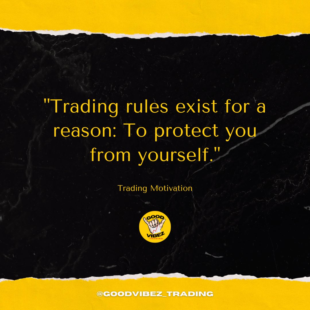 GOODVibezTLLC's tweet image. Follow your rules. 

#tradingrules
#trading
#daytrader