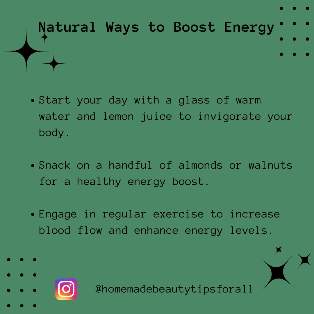 ⚡ Need an Energy Boost? We've got you covered with these natural power-ups! 💥 #NaturalEnergy #PowerUp #HealthyHabits #EnergizeYourLife #MorningRituals #NutritionBoost #ActiveLifestyle #FeelTheBurn
