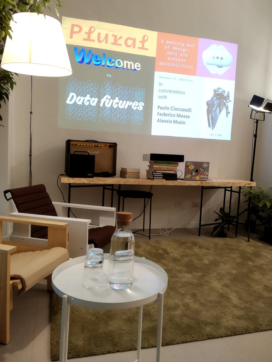 It's all set. Waiting for #Plural first event to start! We'll be discussing the future of #data and #design with <a href="/pciuccarelli/">Paolo Ciuccarelli</a> <a href="/Fedmessa/">Federico Messa</a> and Alessia Musío eventbrite.com/e/719100136867/ #Accurat #Data4Change #DataDesign #DataVisualization