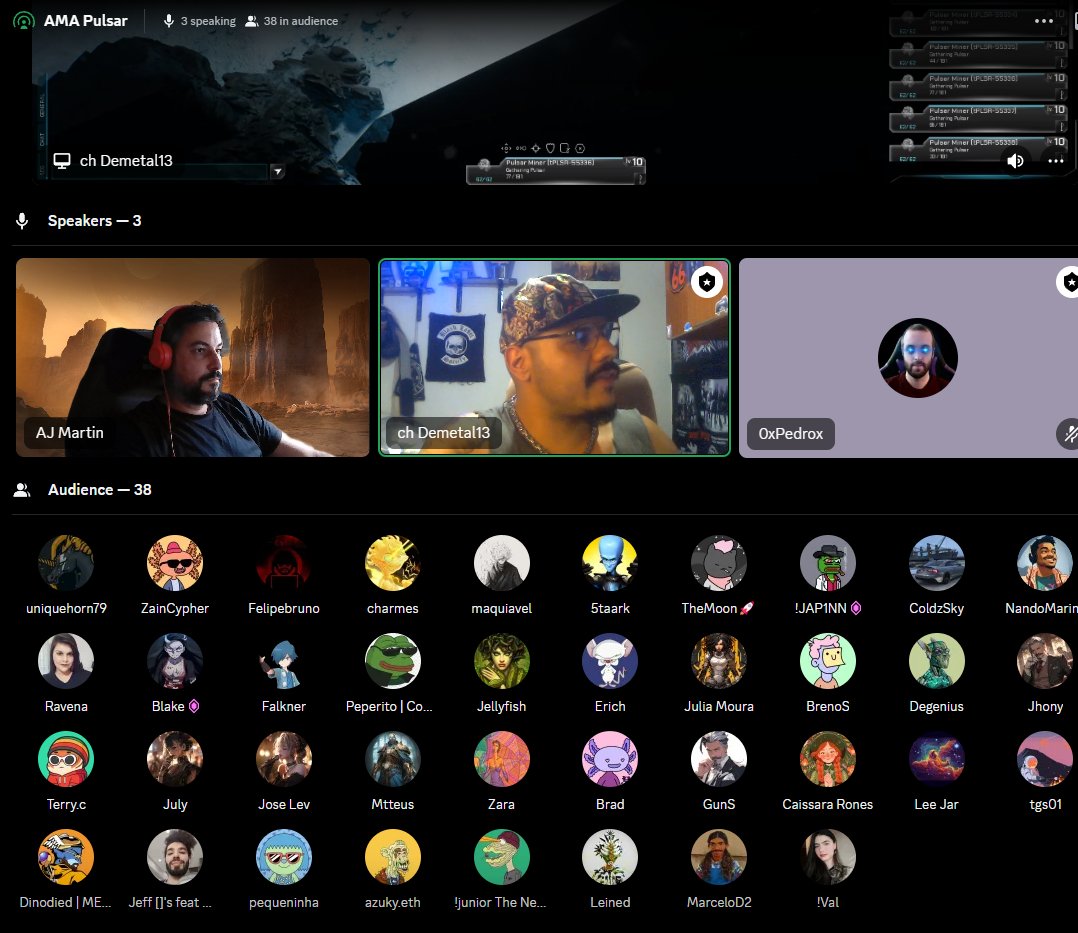 Thanks to everyone who joined <a href="/TheNest_DAO/">The Nest</a> AMA. We had a great time chatting with your community and look forward to doing it again.🫡🫡🫡

Remember to hop in our discord for dev chat, game tips, reward updates and more: discord.pulsar.game